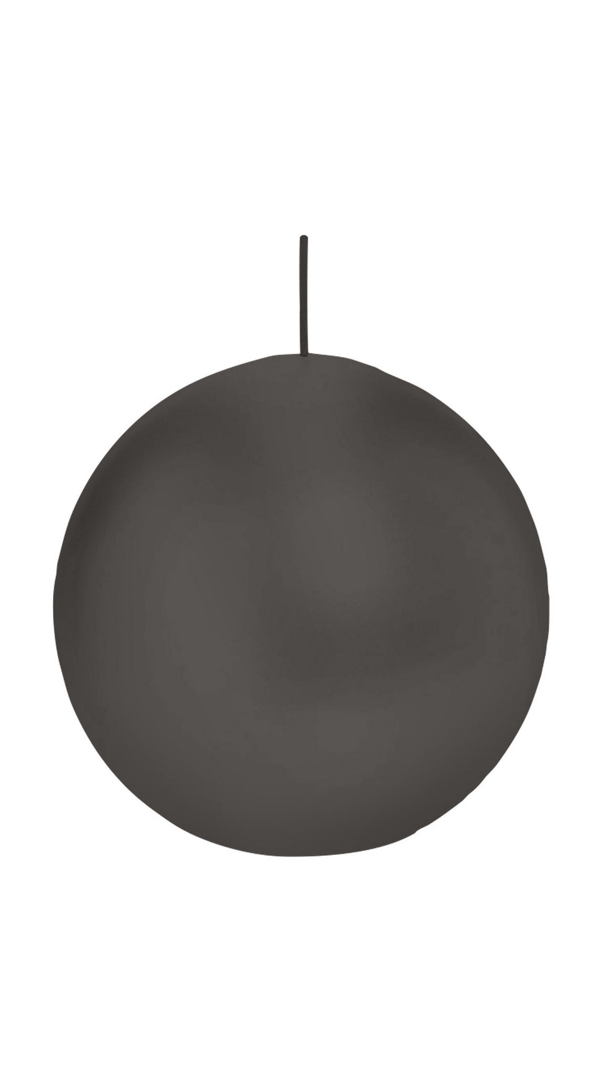 KUGELKERZEN Grau Ø 100 mm, 6 Stück - Grau, Paraffin (10/10/10cm) - Wiedemann Kerzen