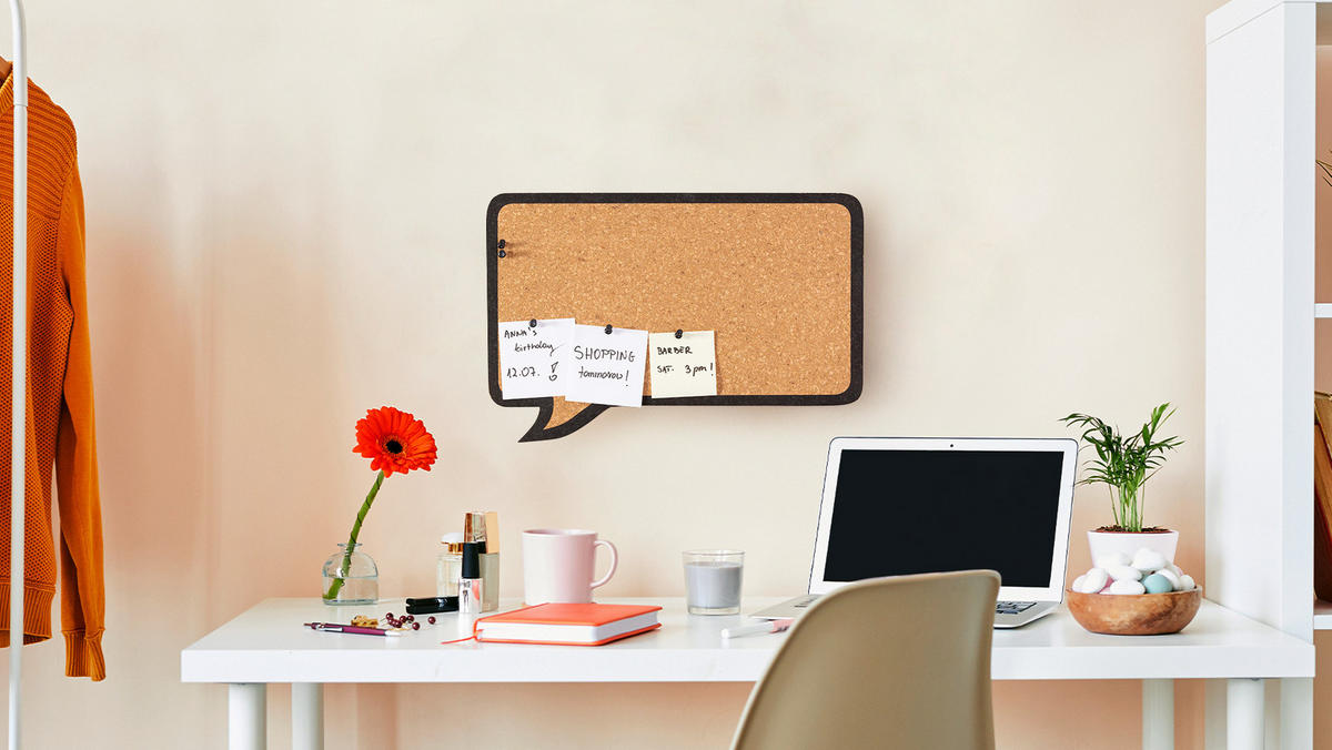 KORKTAFEL „Sprechblase“ 44x29 cm - Braun, Holz (44/29/1cm) - ALLboards