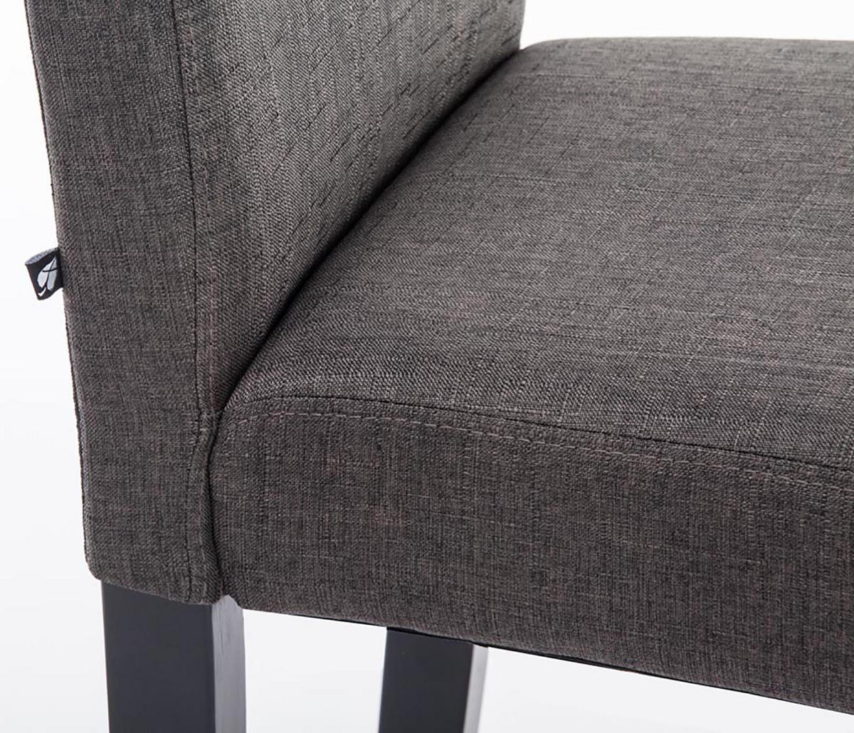 ESSZIMMERSTUHL Ines, 2er Set Stoff, Gestell Holz Schwarz Dunkelgrau - Dunkelgrau/Schwarz, Holz/Textil (41/91/47cm) - TPFLiving