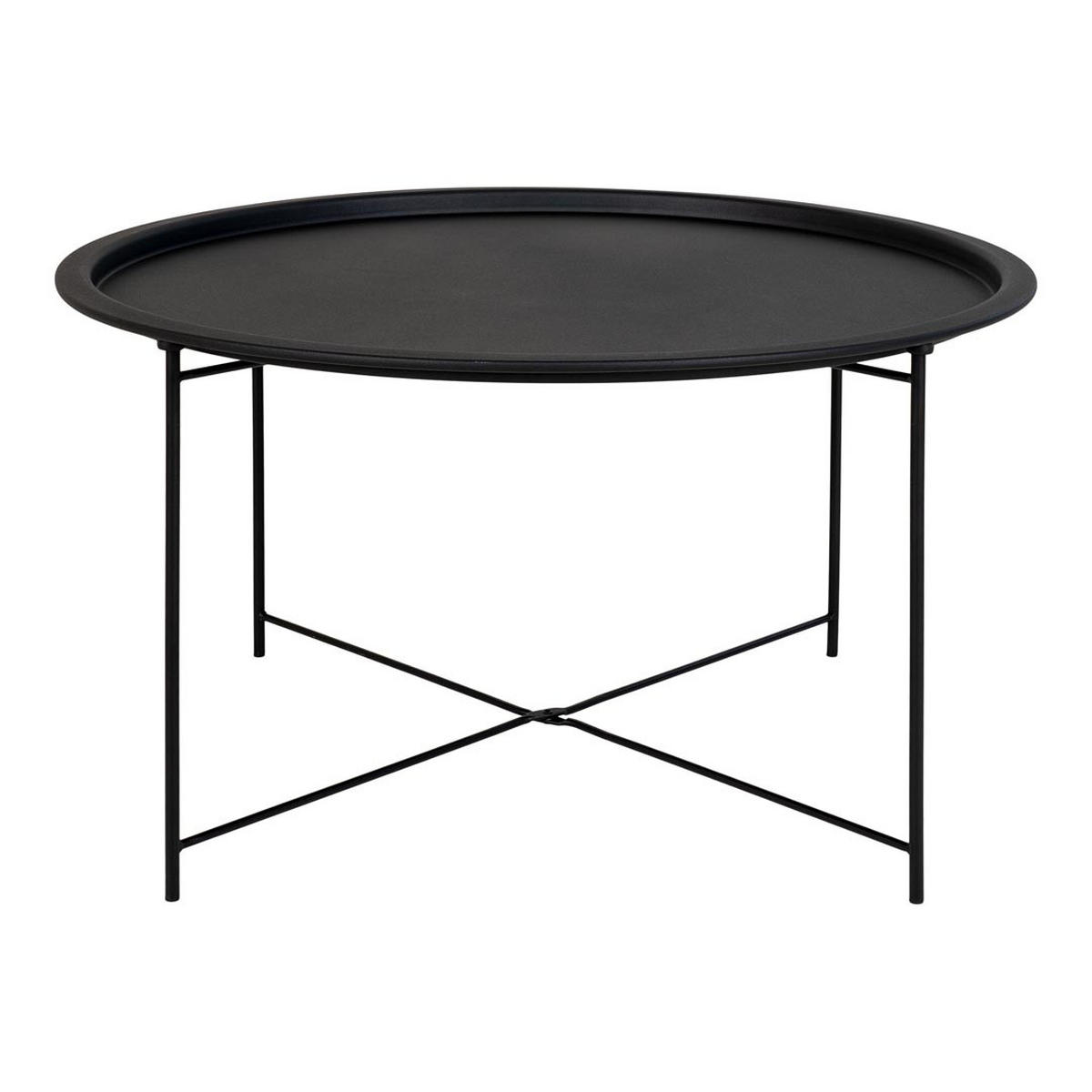 COUCHTISCH Ø75cm schwarz - Schwarz, Holzwerkstoff (75/75/43cm) - ebuy24