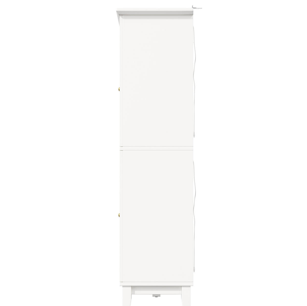 WEINSCHRANK mit LED-Beleuchtung 120 x 40 x 180,5 cm MDF Weiß - Weiß, Holzwerkstoff (40/180.5/120cm) - Meubliv
