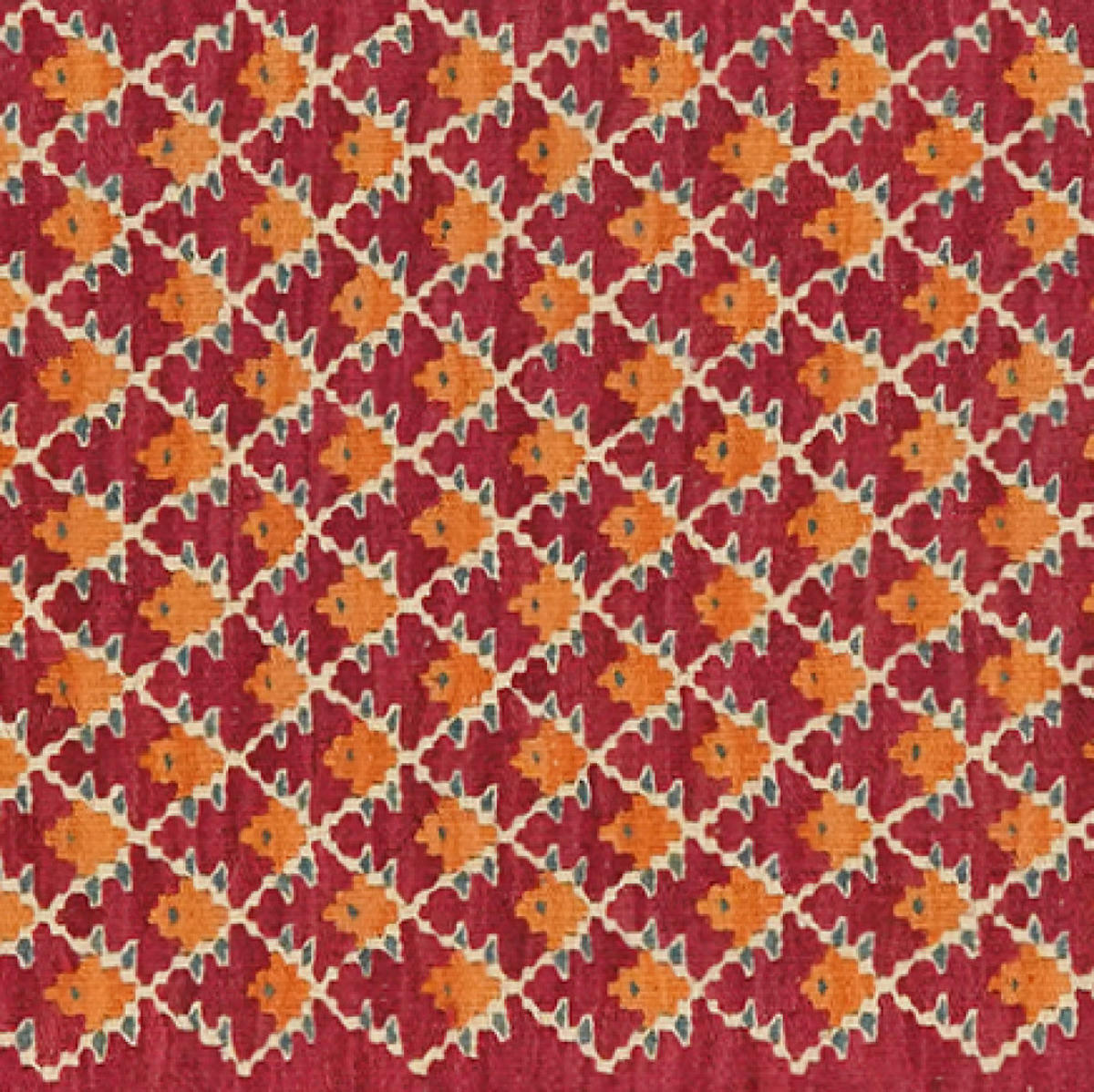 HANDWEBTEPPICH Kelim Senneh Rot 86/62 cm Schurwolle - Rot, Textil (62/86cm) - Looma