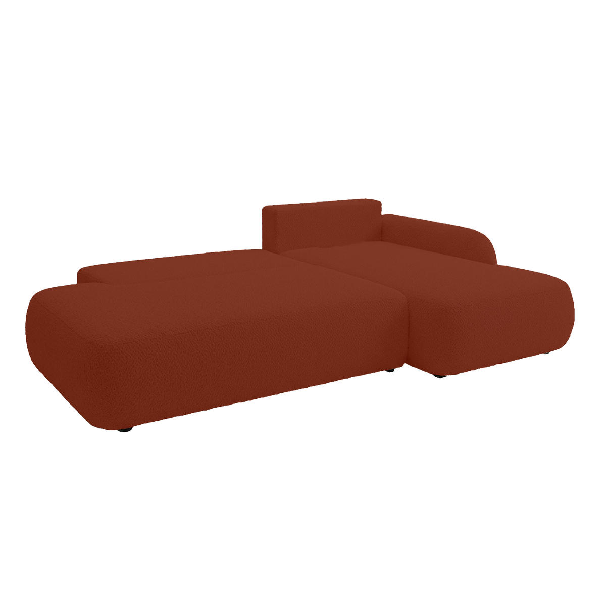 ECKSOFA Munduk I mit Schlaffunktion, Dunkelorange - Dunkelorange, Textil (302/184cm) - Fedve
