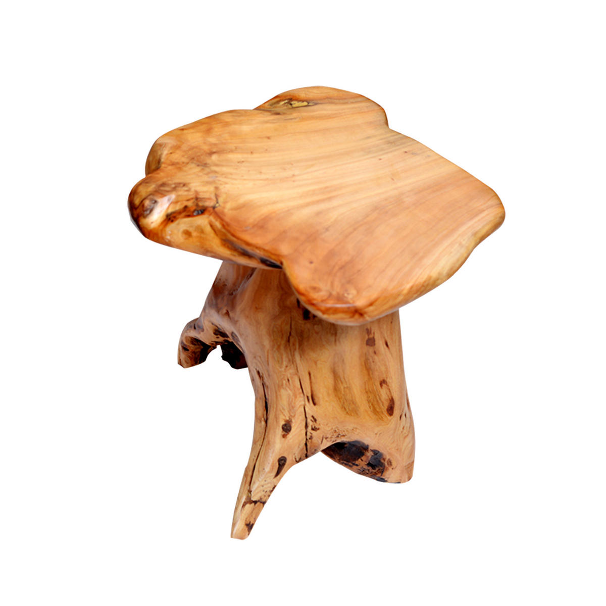 COUCHTISCH 35/30/37 cm Naturholz aus massiven Tannenholzwurzeln mit unregelmäßiger Form - Naturfarben, Holz (35/30/37cm) - OKWISH