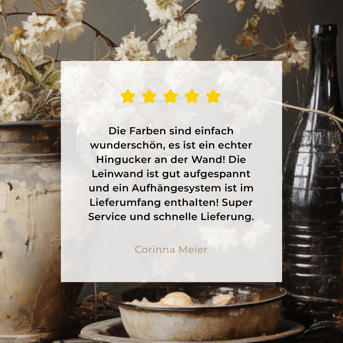 SLIKA NA PLATNU Tihožitje 90x90 cm - črna, tekstil (90/90cm) - MuchoWow
