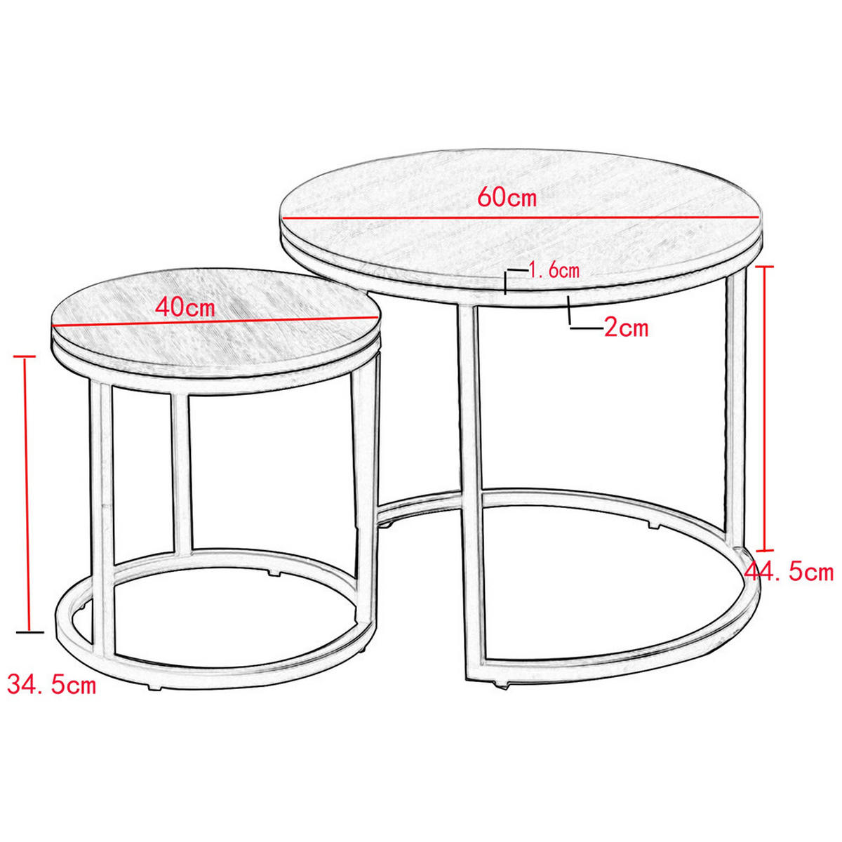 COUCHTISCH rund Glas Metall 2-in-1 Sofa Tisch modern - Goldfarben, Glas (60/60/45cm) - Kaket