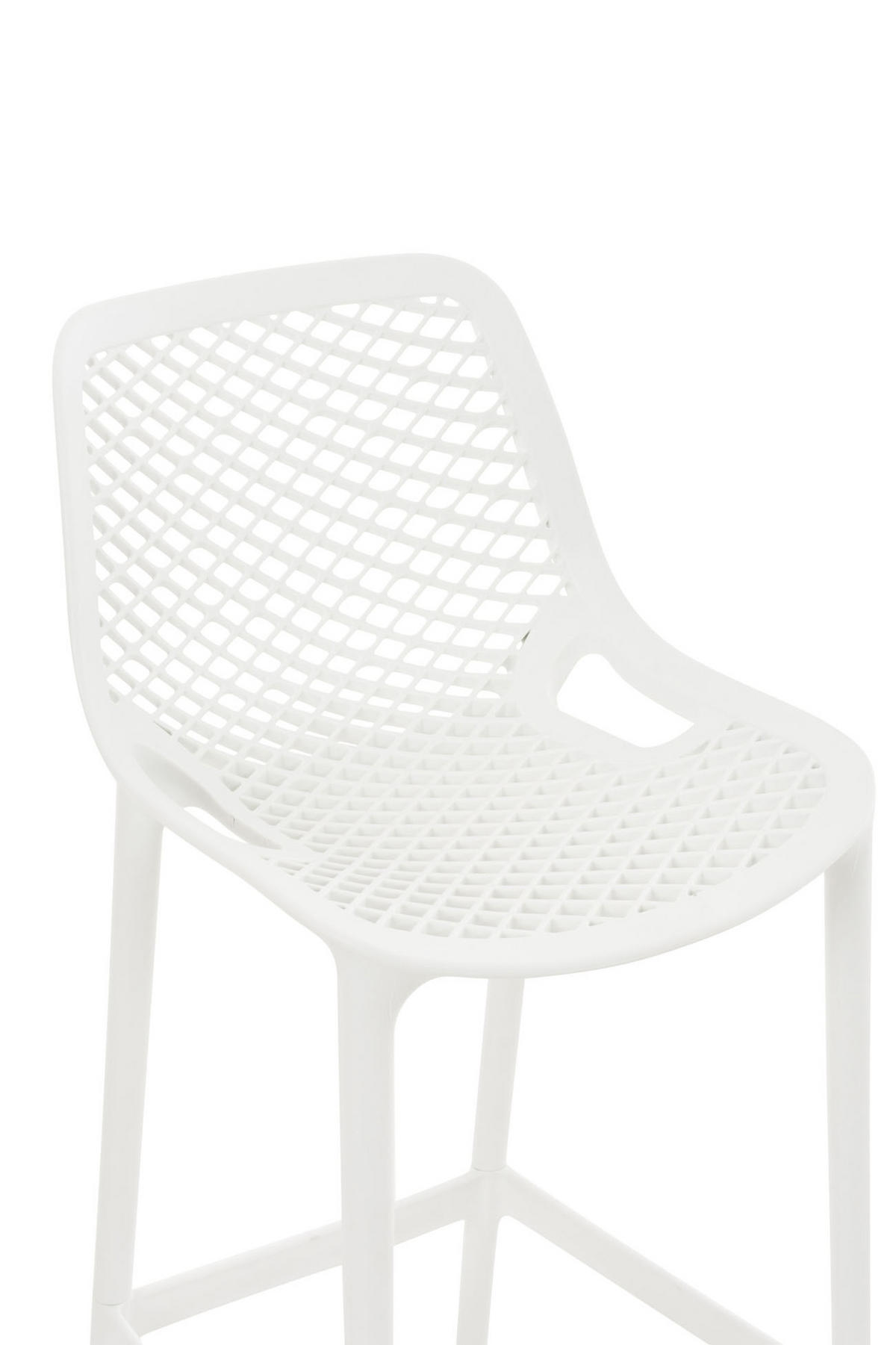 BARHOCKER 2er Set Aero weiß - Chromfarben/Weiß, Kunststoff/Metall (45/105/53cm) - TPFLiving