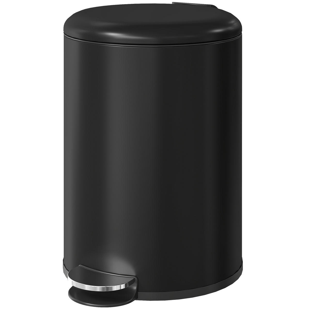 MÜLLEIMER DE-08946 20 L Treteimer mit Soft-Close Schwarz - Schwarz, Metall (30/44/36cm) - ComfortXL