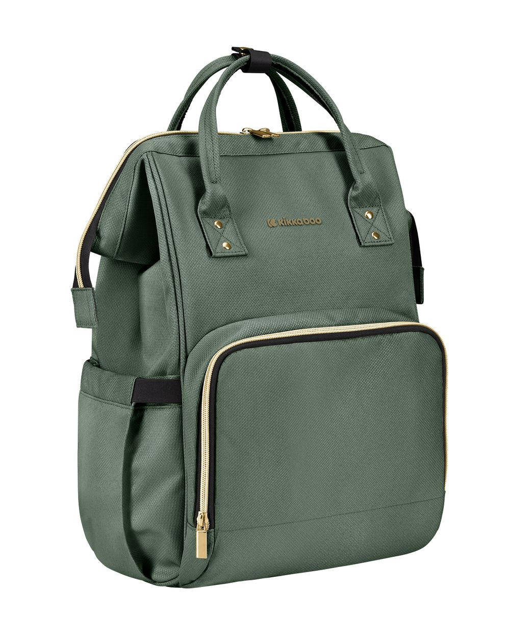 WICKELTASCHE Siena tannengrün Wickelunterlage, Thermo-Flaschenfächer, wasserabweisende Tasche - Schwarz, Textil (21/42/27cm) - Kikka boo