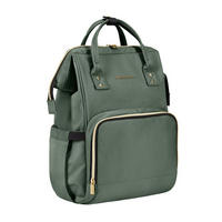 WICKELTASCHE Siena tannengrün Wickelunterlage, Thermo-Flaschenfächer, wasserabweisende Tasche - Schwarz, Textil (21/42/27cm) - Kikka boo