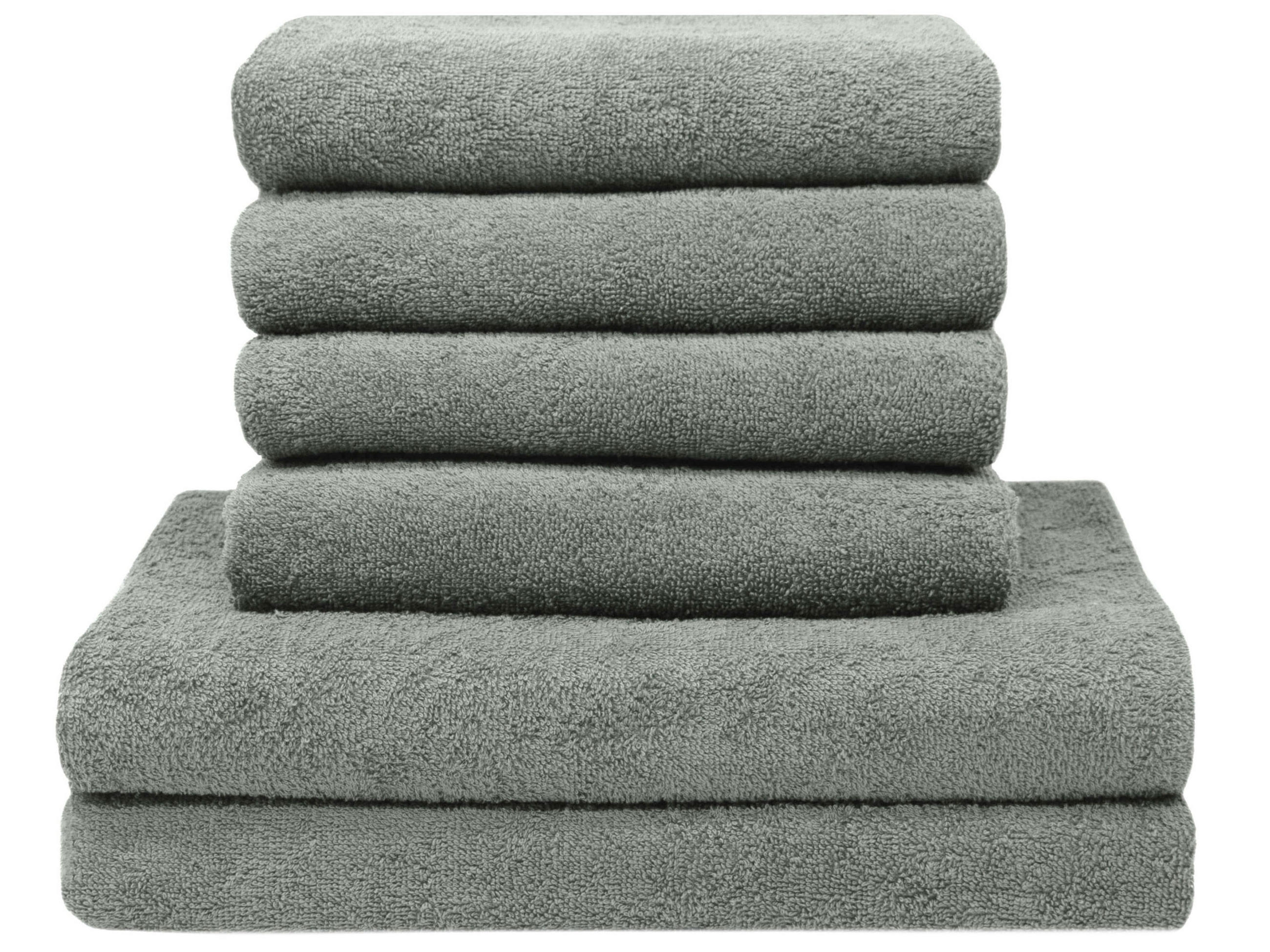 HANDTÜCHER SET, 6er-Set, 50x100 cm + 70x140 cm, 100% Baumwolle, Grau - Hellgrau, Textil (50/100cm) - Zollner