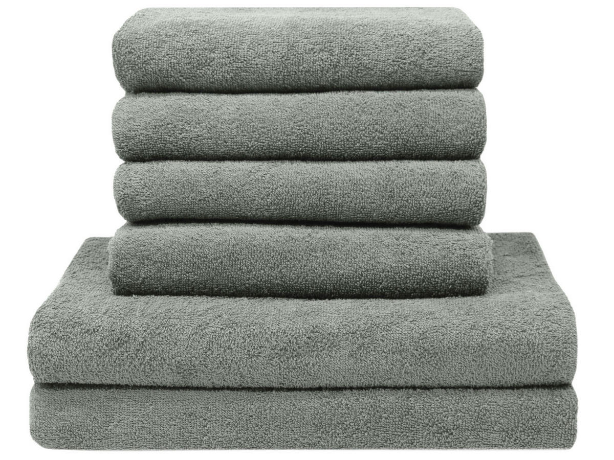 HANDTÜCHER SET, 6er-Set, 50x100 cm + 70x140 cm, 100% Baumwolle, Grau - Hellgrau, Textil (50/100cm) - Zollner