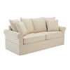 SOFA 3-Sitzer, Weiß - Weiß, Textil (84/92/200cm) - Oviala