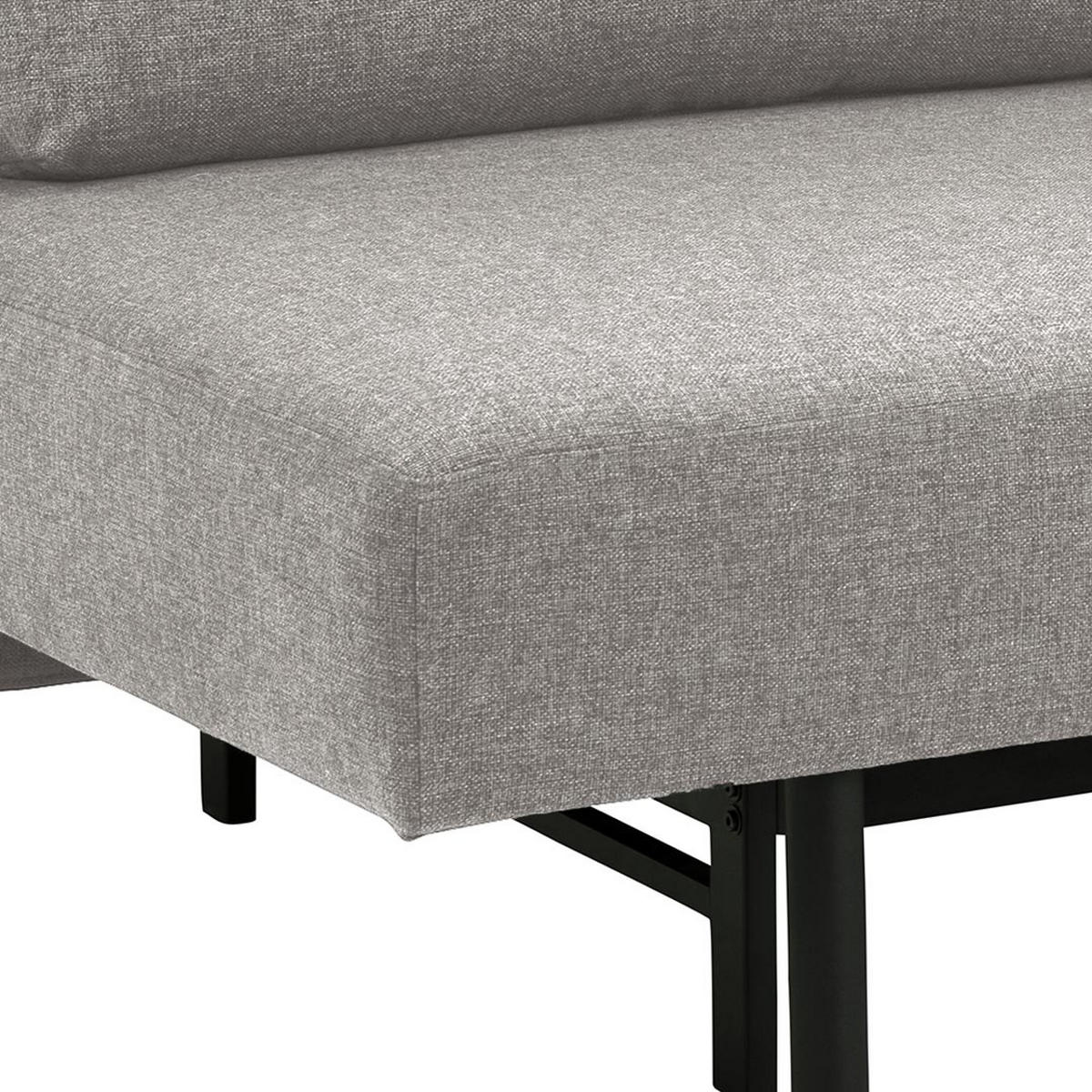 BÄDDSOFFA i grå, ekfärgad  - grå/ekfärgad, Design, metall/trä (200/83/105cm) - Best Price
