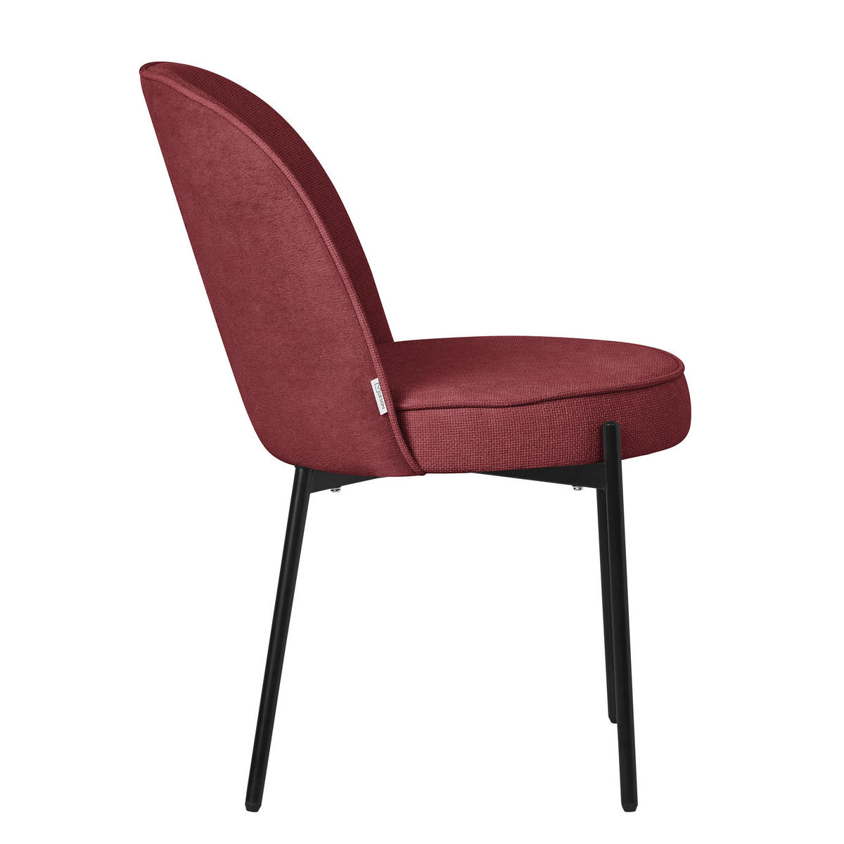 ESSZIMMERSTUHL 6er Set Beige mit Stoffbezug - Rot/Schwarz, Textil/Metall (50/83/63cm) - ML-DESIGN