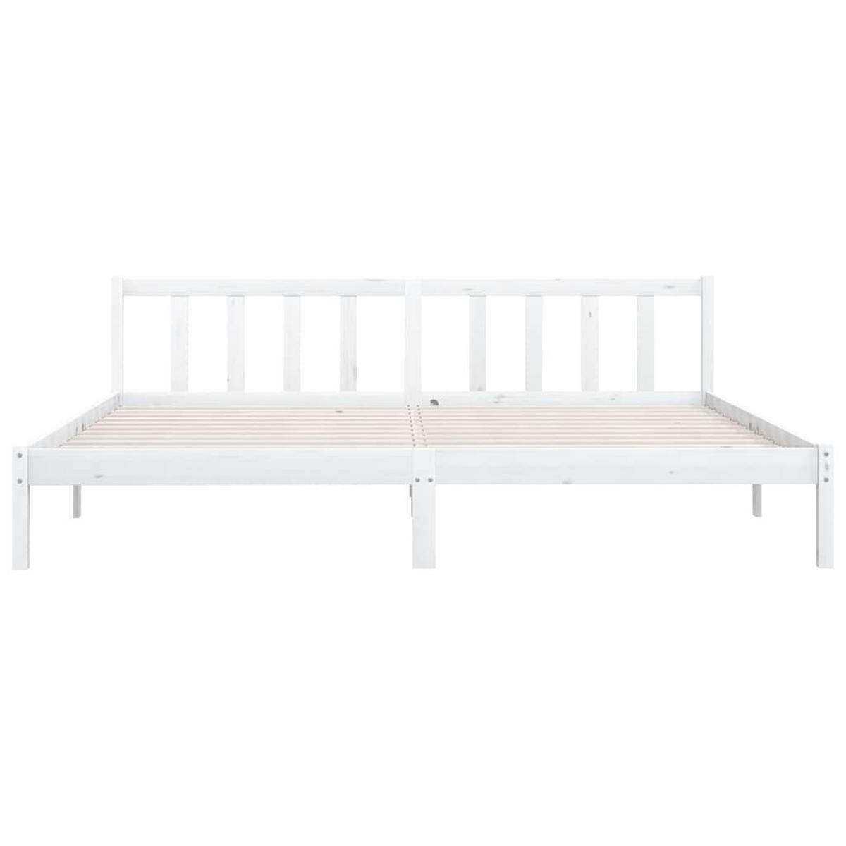 MASSIVHOLZBETT Weiß Kiefer 200x200 cm - Weiß, Holz (200/200cm) - furnicato