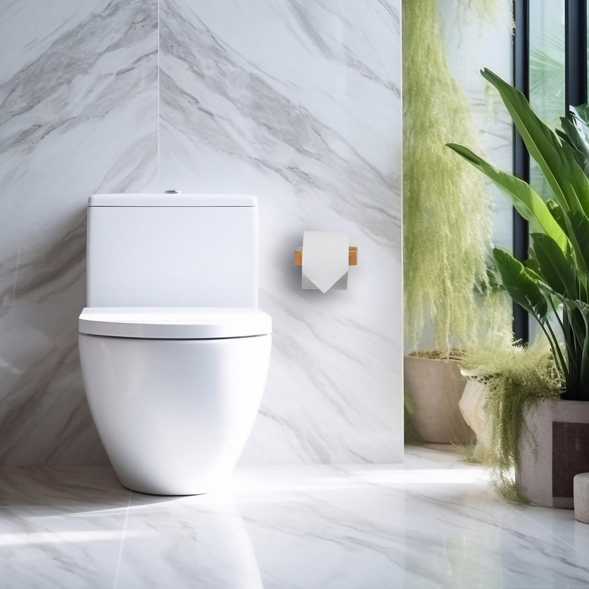 TOILETTENPAPIERHALTER - Hellbraun, Holz (13.5/3/9cm) - Relaxdays