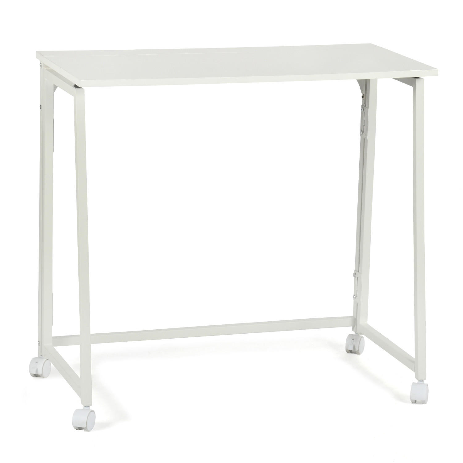 SCHREIBTISCH in Stahl - Weiß, Metall (80/40/70.5cm) - Meubles Cosy