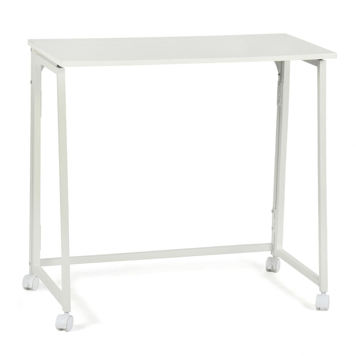 SCHREIBTISCH in Stahl - Weiß, Metall (80/40/70.5cm) - Meubles Cosy