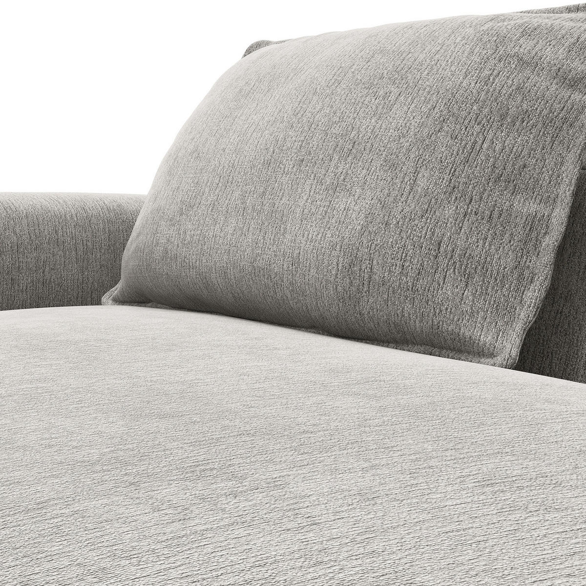 2,5-SITZER SOFA - Hellgrau, Textil (217/82/156cm) - home24