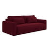3-SITZER SOFA mit Schlaffunktion Samt Stoff Rot - Bordeaux/Rot, Kunststoff/Textil (238/82/105cm) - LaMiaSofa