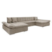 WOHNLANDSCHAFTEN Alia - Taupe, Holz/Textil (360/75/160cm) - MIRJAN24