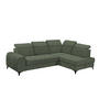 ECKSOFA mit elektrischer Sitztiefenverstellung - Grün, Kunststoff/Textil (200/282cm) - ed exciting design