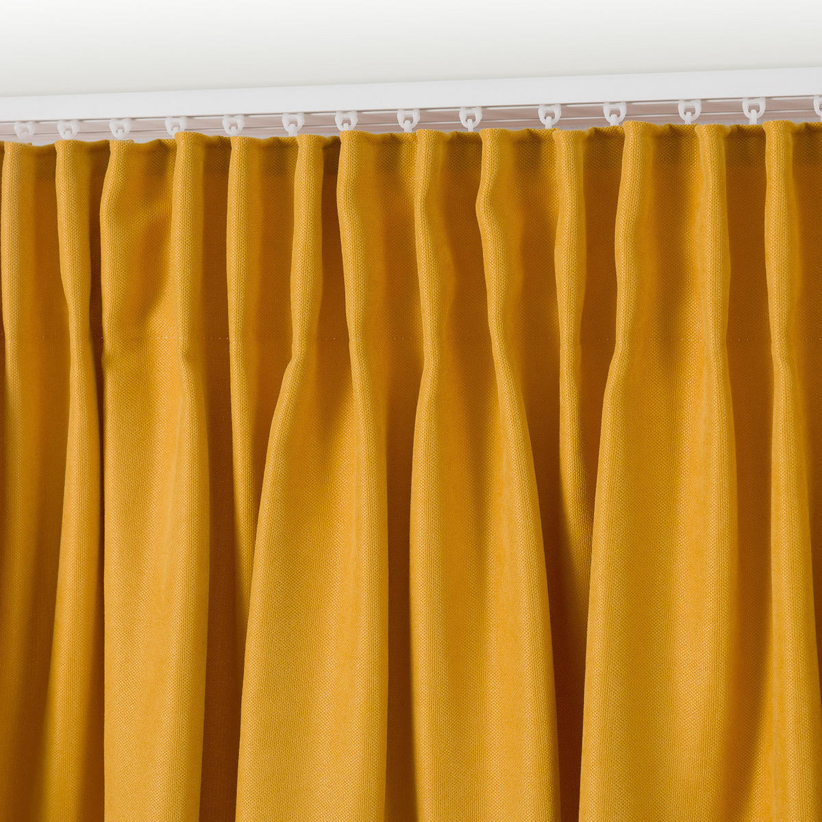 FERTIGVORHANG mit Schlaufenband honiggelb 140 x 280 cm - Gelb, Textil (140/280/1cm) - Dekoria