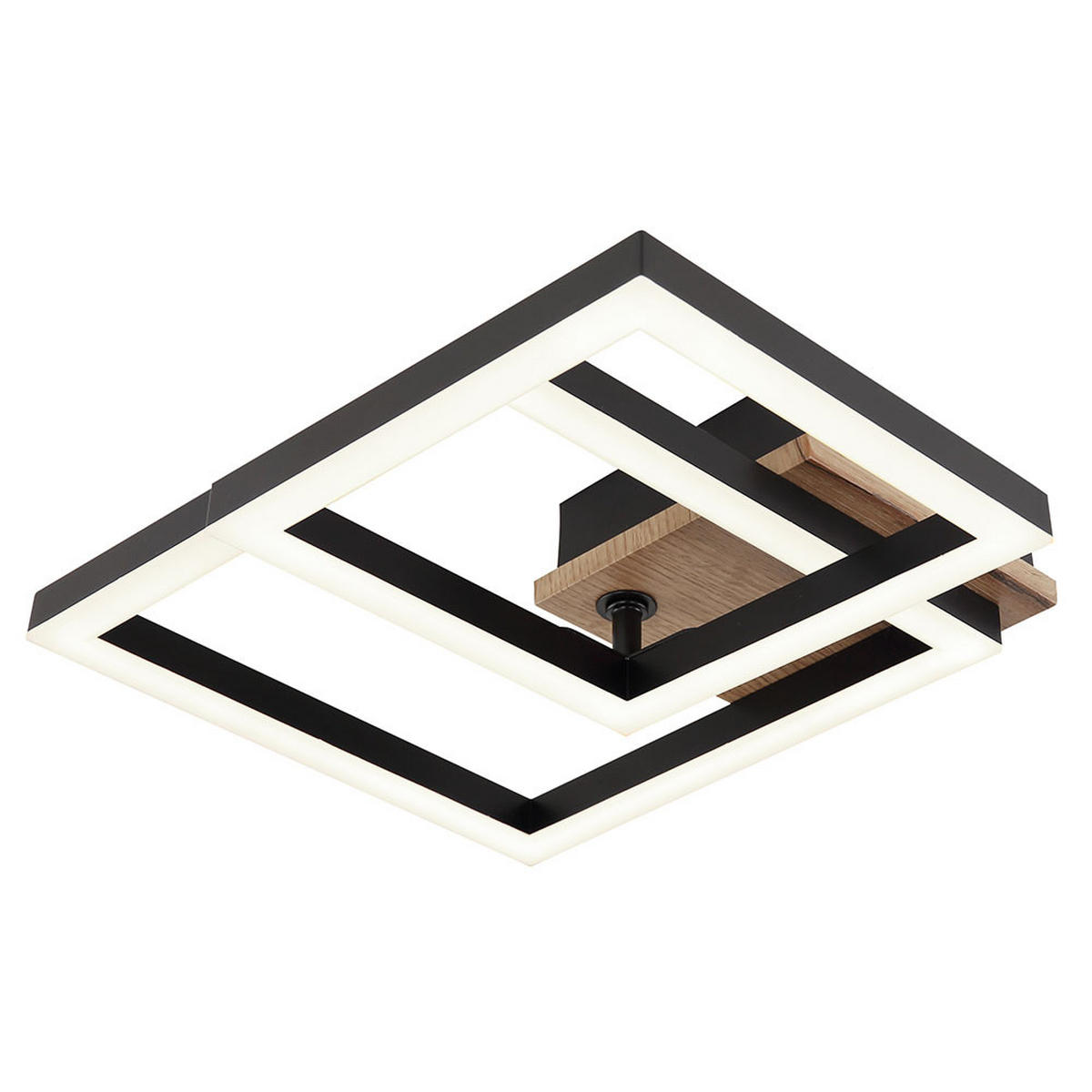 LED DECKENLEUCHTE Metall Schwarz - Schwarz, Metall (42/31/7.5cm) - Globo Lighting