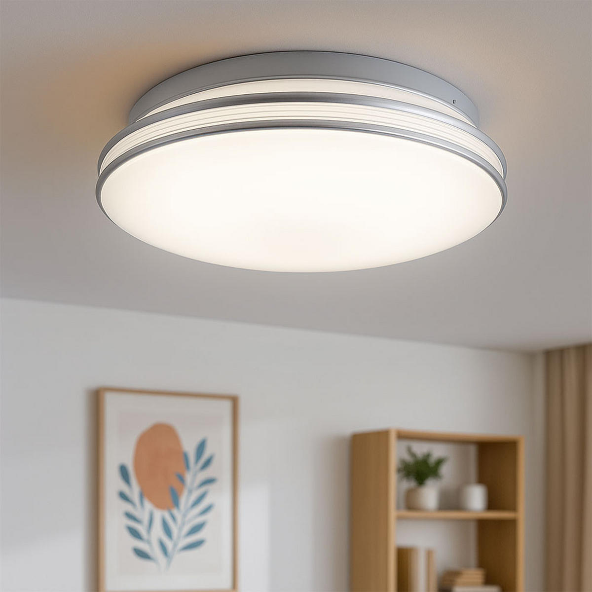 LED DECKENLEUCHTE Weiß Rund - Weiß, Metall (29.3/29.3/8.5cm) - Esto