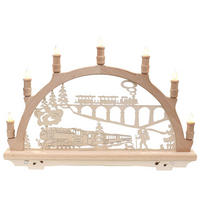 SCHWIBBOGEN Eisenbahn 7-flammig - Multicolor, Holz (0.1/1/0.1cm) - Dekoteam24