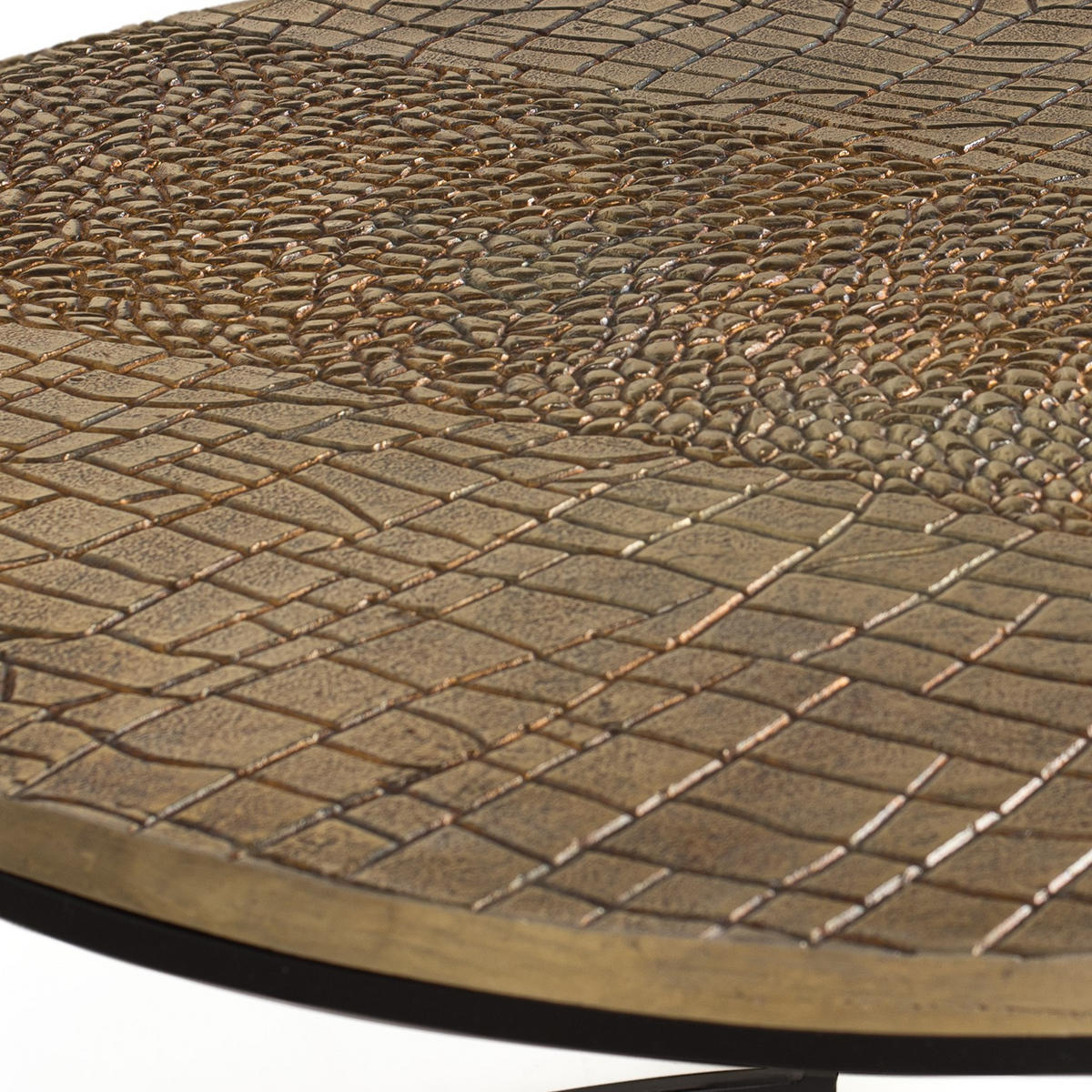 COUCHTISCH aus Aluminium - Schwarz, Holz (76/76/45cm) - Giner y Colomer
