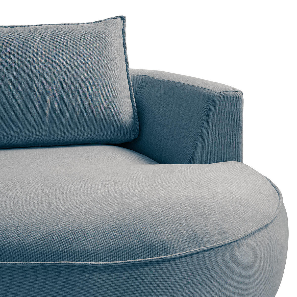 OTTOMANE - modular - Blau/Schwarz, Kunststoff/Textil (196/82/146cm) - home24