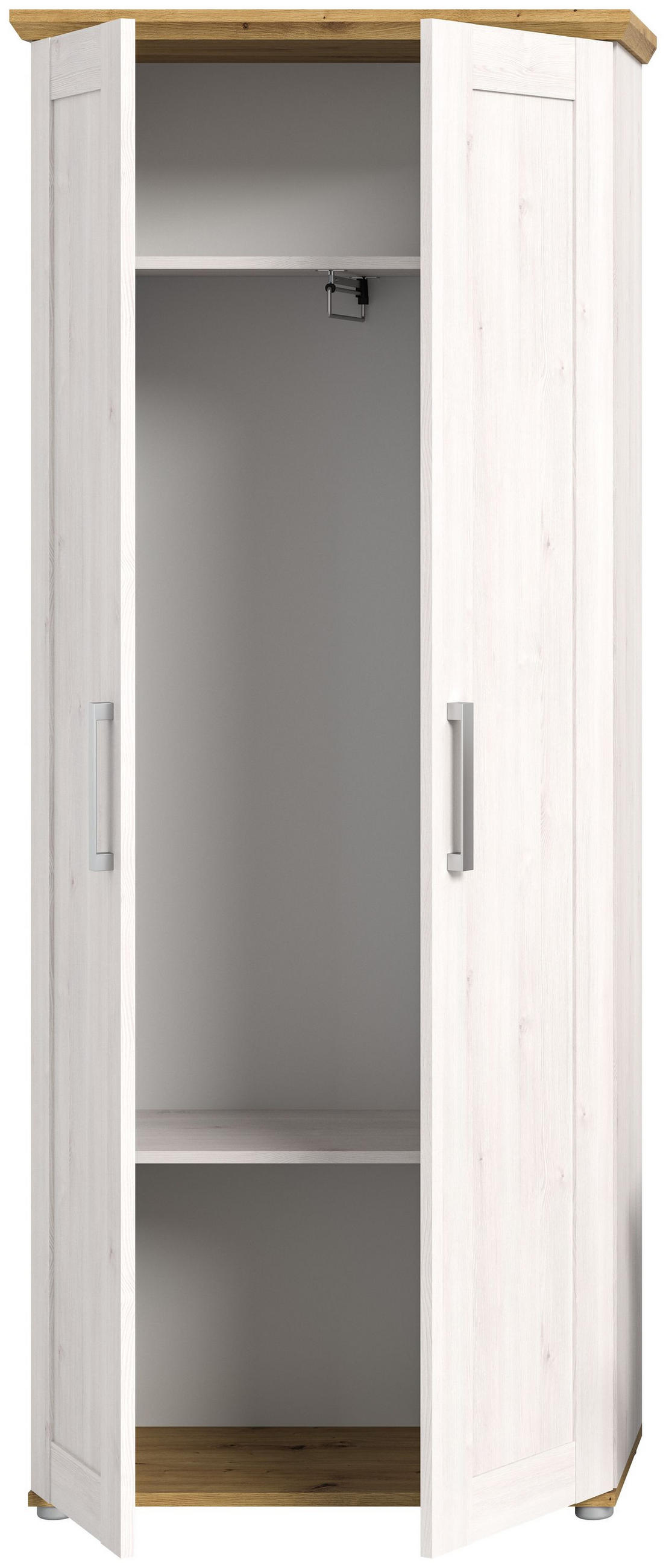 GARDEROBENSCHRANK Verona Garderobe in Sibiu Lärche Nb. und Artisan Eiche Nb. B/H/T: 80x196x39 cm - Lärchefarben, Holzwerkstoff (78/194/37cm)
