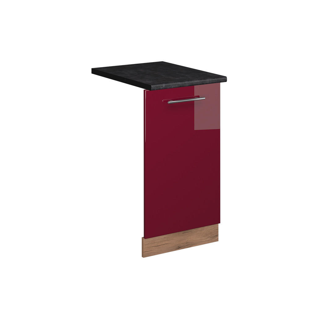 DISKMASKINENS FRONTPANEL Fame-Line Bordeaux h&ouml;gblank 45 cm , AP Antracit Bordeaux, Ekf&auml;rgad 81.8/45/60 cm