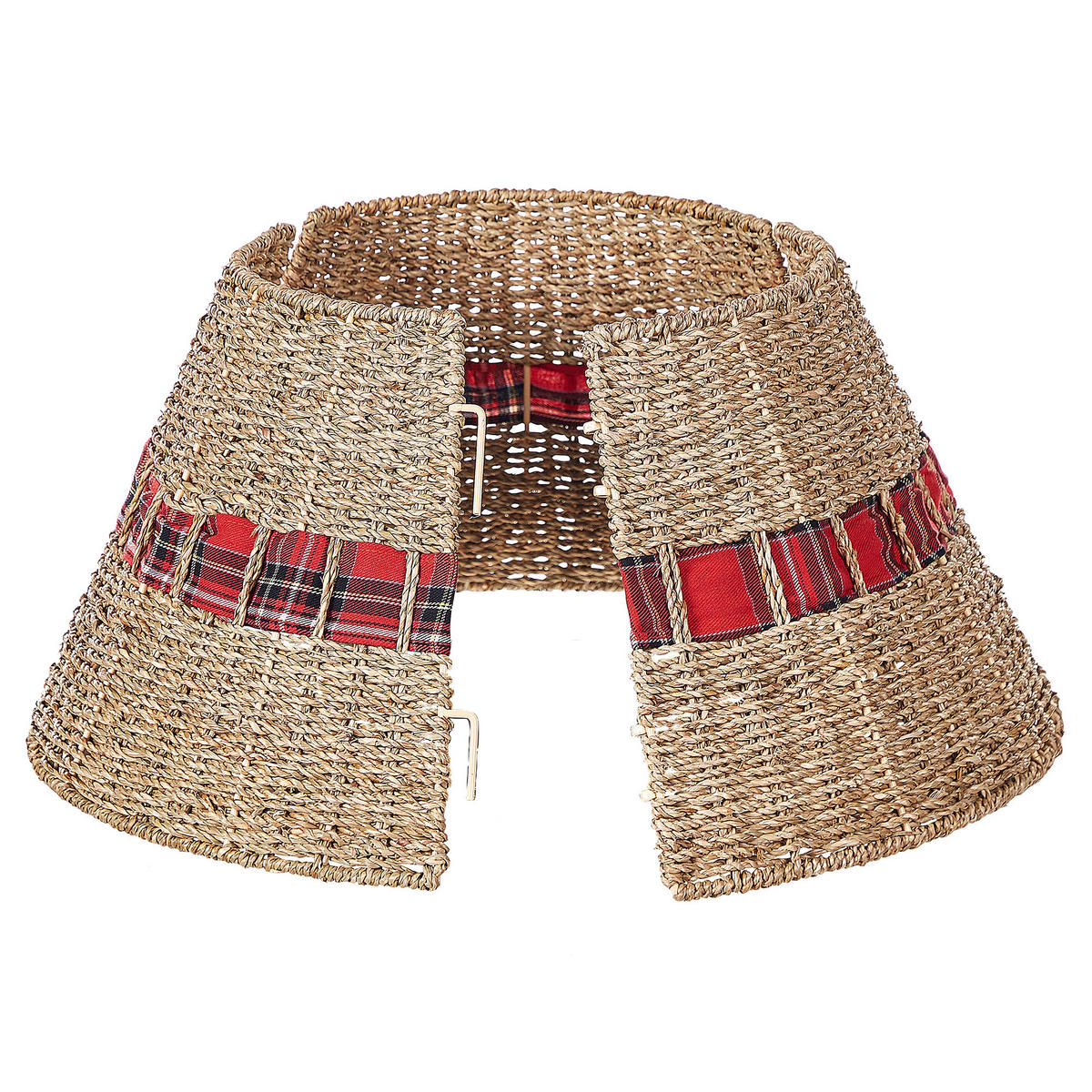 WEIHNACHTSBAUMKRAGEN 27 cm Beige Marche - Beige, Naturmaterialen (27cm) - Beliani