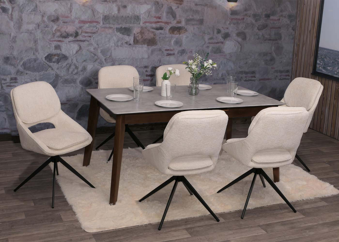 ESSZIMMERSTUHL Beige 2er-Set - Beige, Textil (55/87/55cm) - MCW