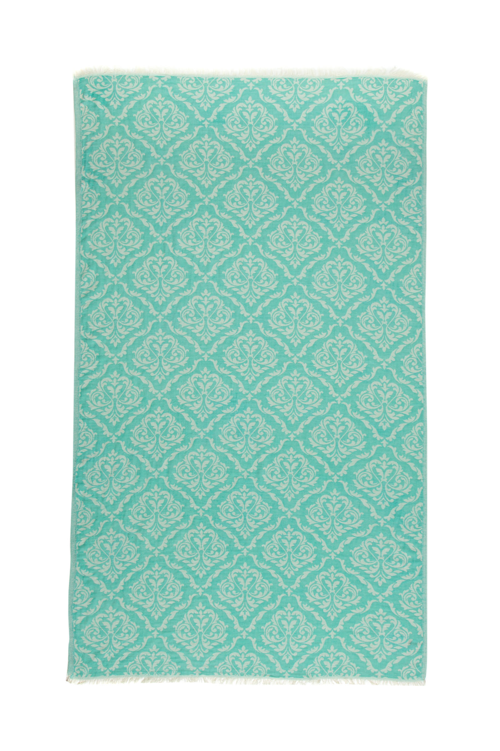 HAMAMTUCH Barok 100x180 Türkis - Türkis, Textil (180/100cm) - Villa Möbel