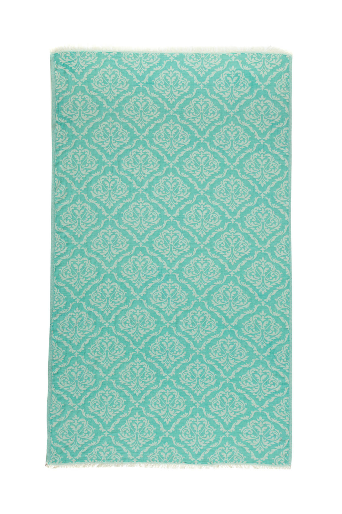 HAMAMTUCH Barok 100x180 Türkis - Türkis, Textil (180/100cm) - Villa Möbel