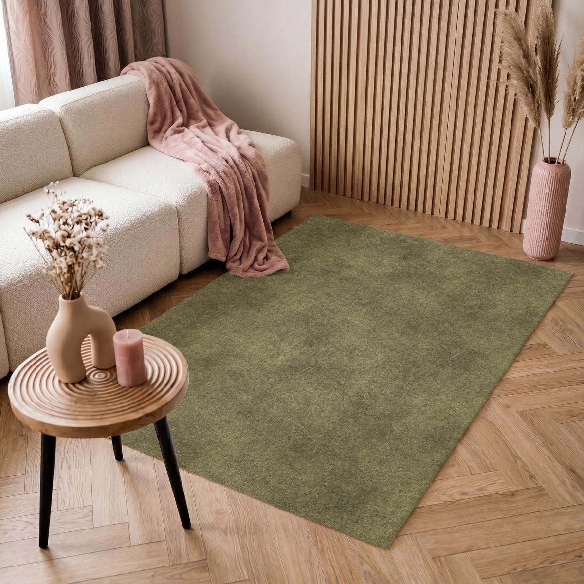 KOBERCE - Textúra - abstraktná - zelená - 120x180 cm - olivovozelená, textil/plast (120/0.4cm) - OnlyWow