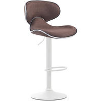 BARHOCKER Stoff braun - Weiß/Braun, Textil/Metall (46/88/49cm) - CLP