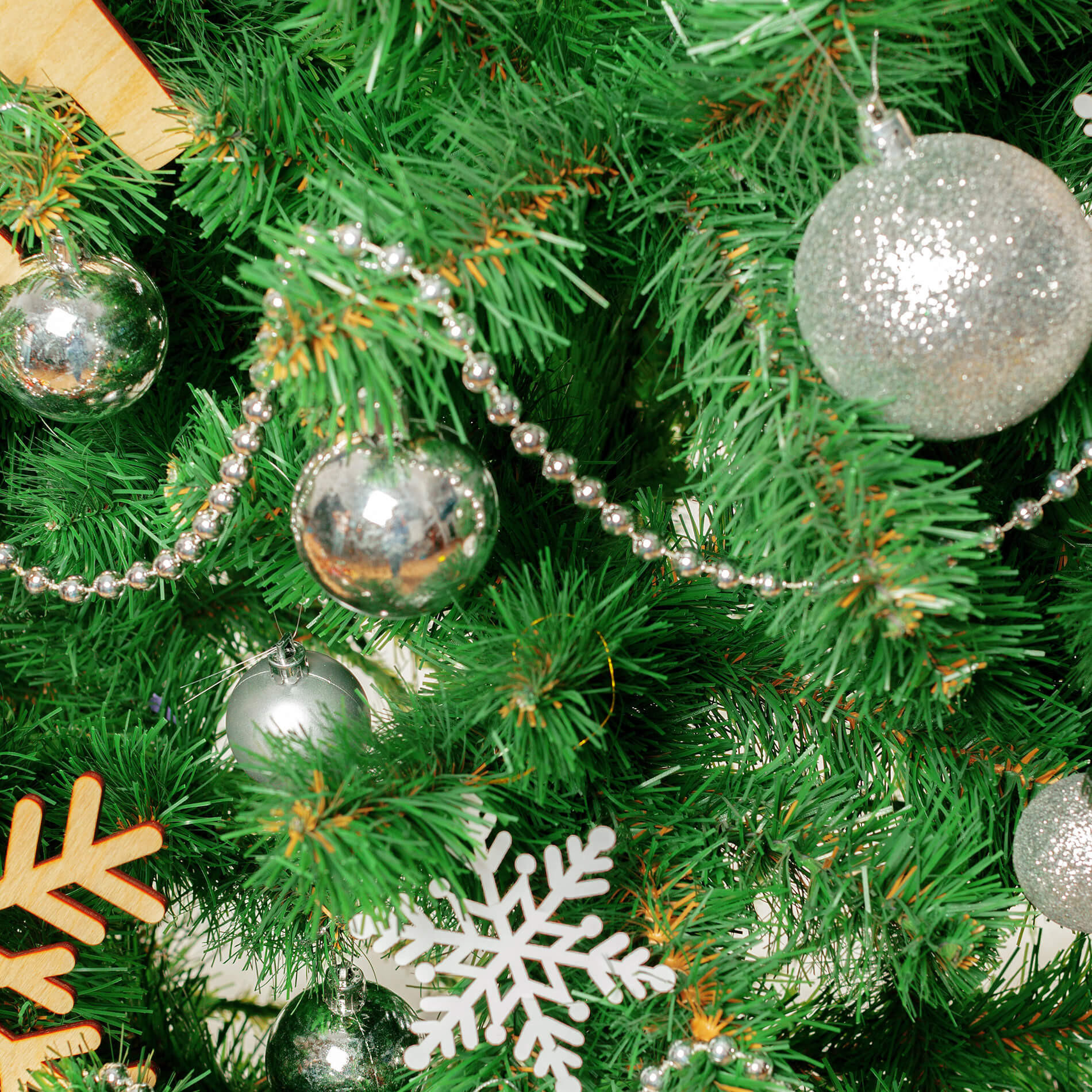 CHRISTBAUMKUGEL 34er Set, Grau - Grau, Glas (26/13/28cm) - Mobili Rebecca