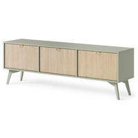 TV-SCHRANK Tores 158x52x38 cm - Lowboard mit Stauraum - Tv Ständer aus Laminierter Spanplatte - Olive - Grün, Holzwerkstoff (144/55/37cm) - Chilly