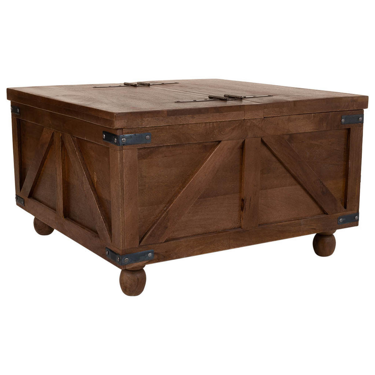 COUCHTISCH aus Holz 76x76x45 cm - Braun, Holz (76/76/45cm) - Wanderlust