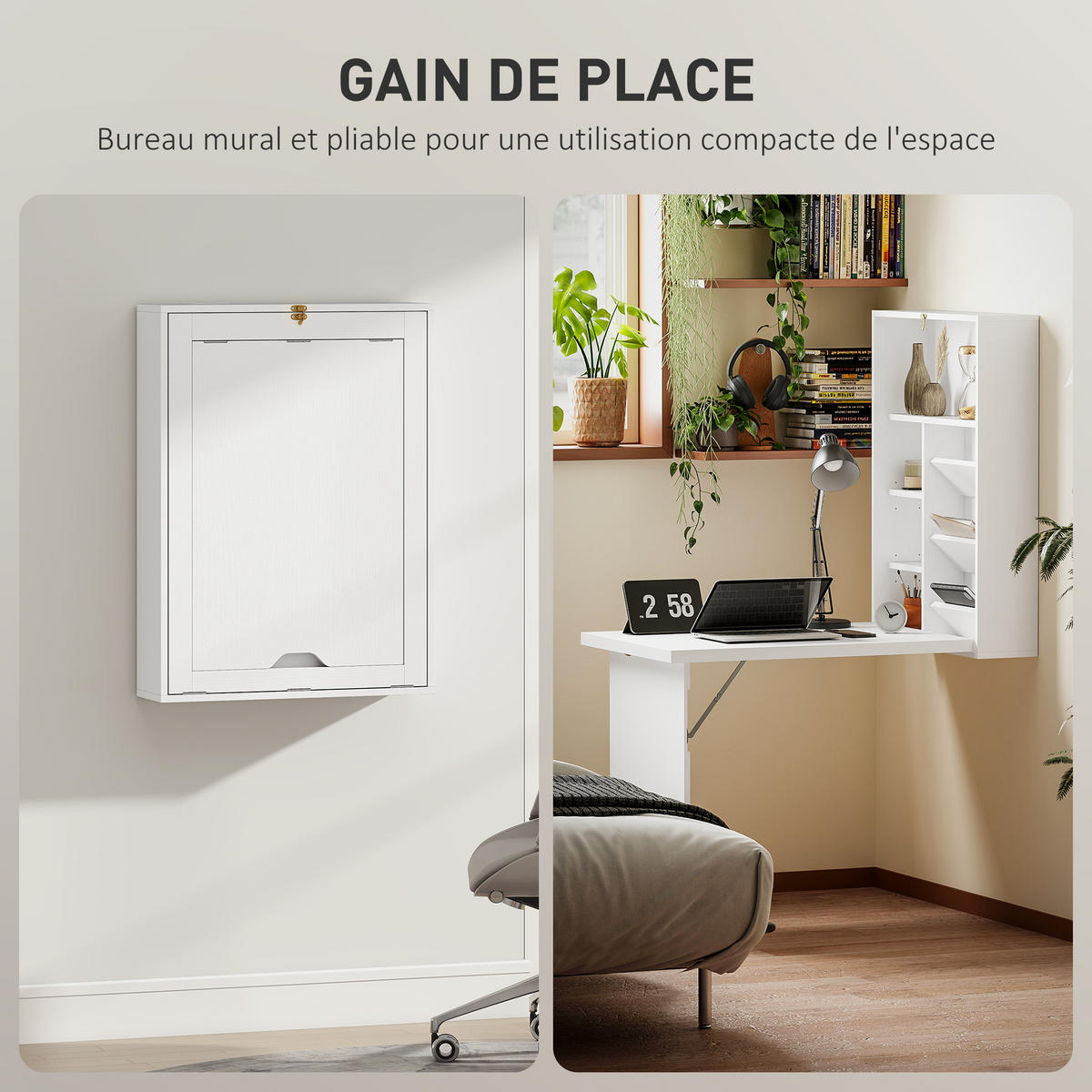 BÜROTISCH Weiß 1 Stück - Weiß, Holzwerkstoff (60/147/93.8cm) - GiPP