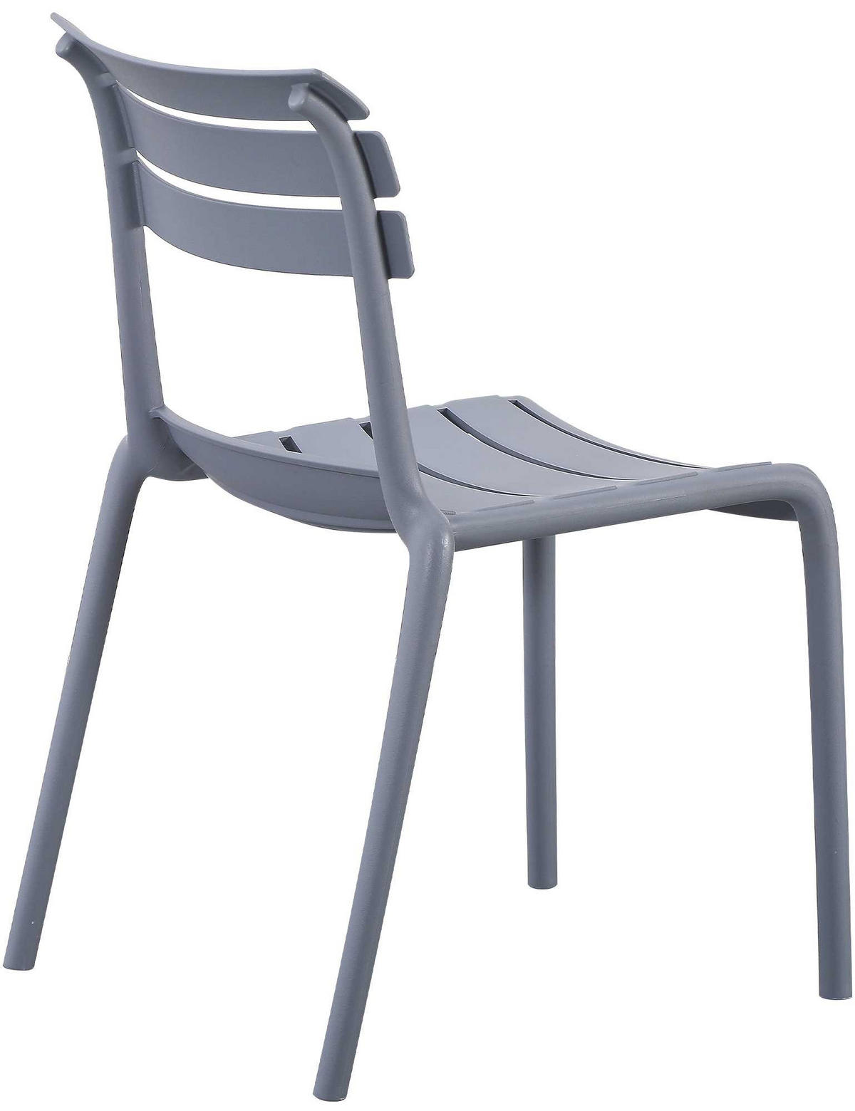 GARTENSTUHL Oskar 49x59x82cm Kunststoff Grau Stapelstuhl - Grau, Kunststoff (49/82/59cm) - DELUKE