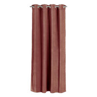 UNIFARBENER VORHANG Fara kaffee 135 x 280 cm - Dunkelbraun, Textil (135/280cm) - Vivaraise