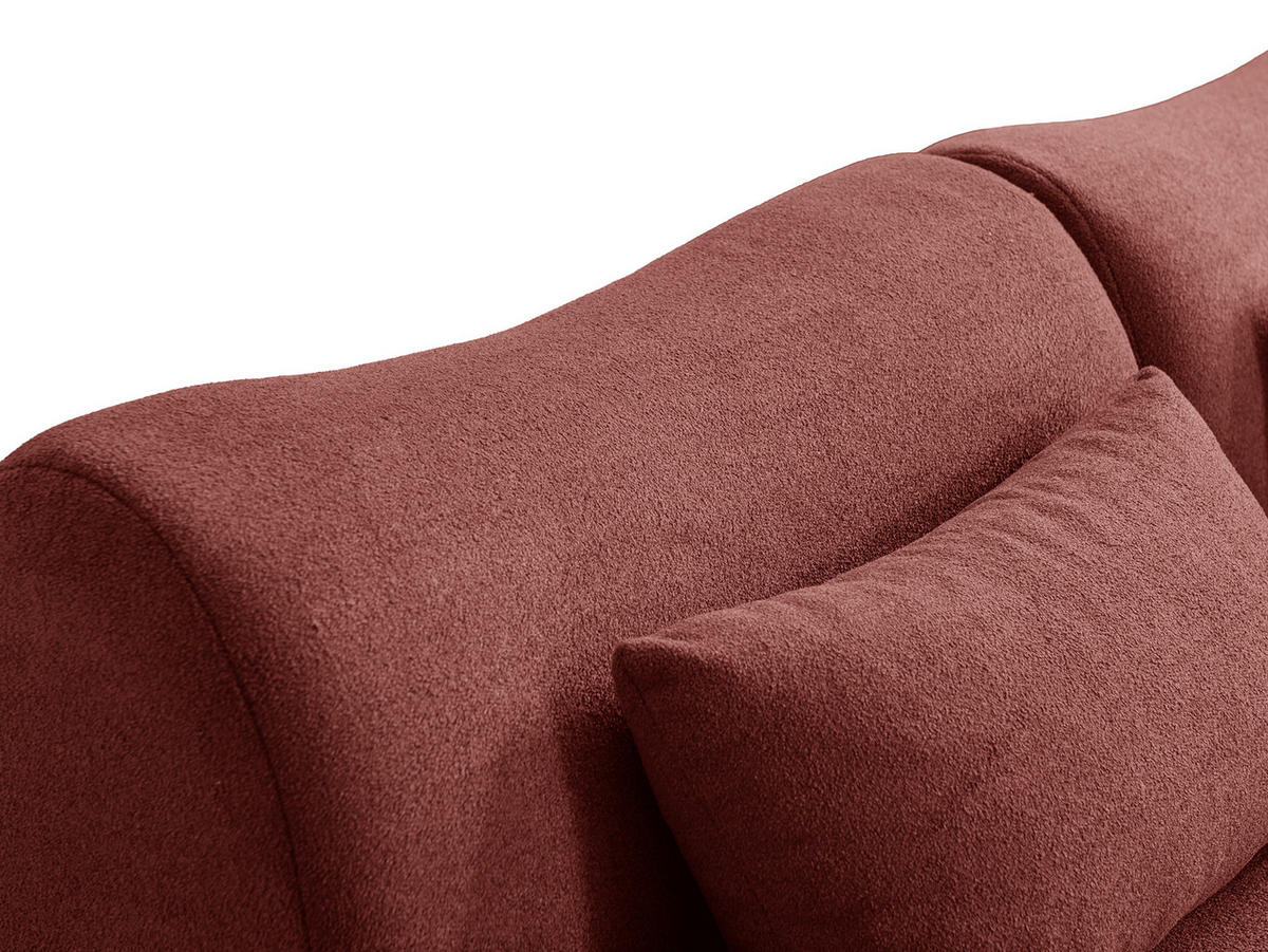 2-SITZER-SOFA Bouclé-Stoff Tiefblau - Terracotta, Textil (194/73/95cm) - MILYsofa
