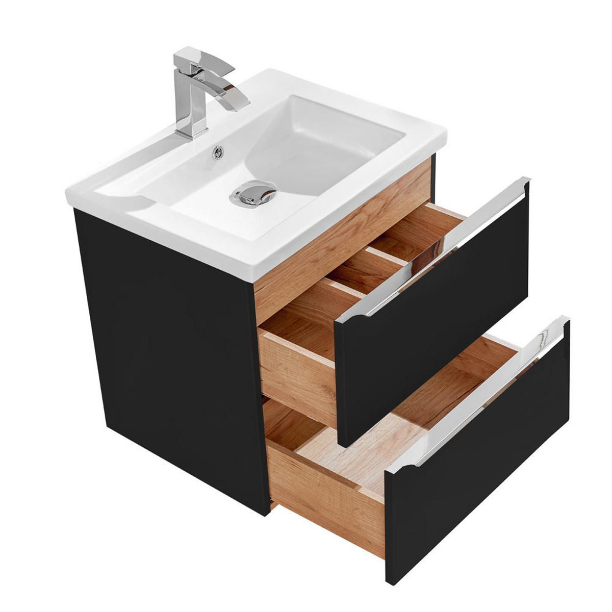 BADMÖBEL-SET 3-TLG. Toskana-56 - Anthrazit, Holzwerkstoff (175/190/46cm) - Lomado