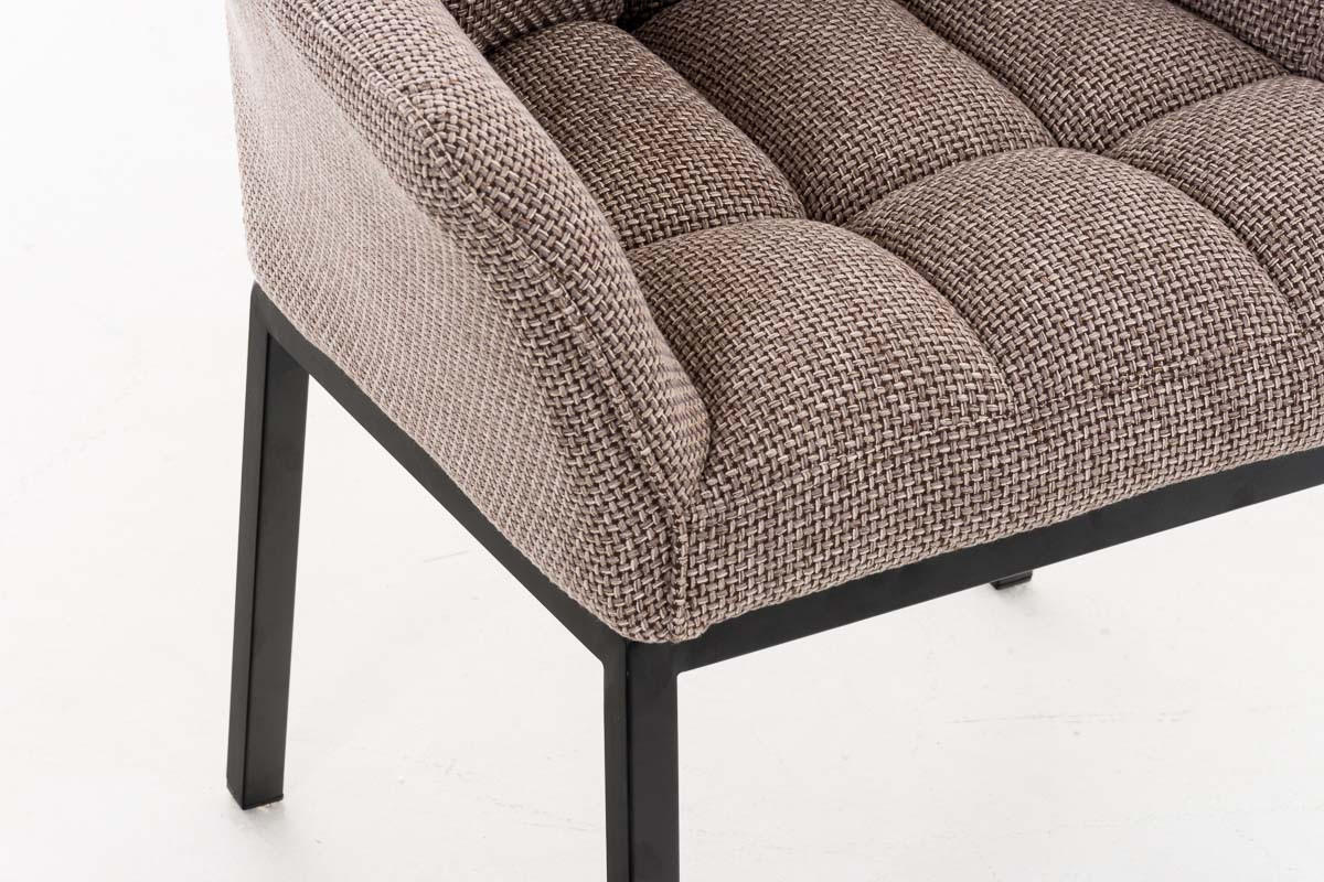 WOHNZIMMERSTUHL Stoff terrabraun - Dunkelbraun/Schwarz, Textil/Metall (67/78/63cm) - CLP